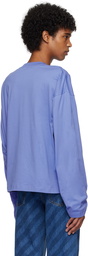 Marni Blue Logo Patch Long Sleeve T-shirt
