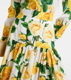 Dolce&Gabbana Floral tiered cotton maxi skirt