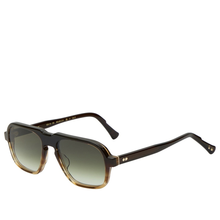 Photo: Oscar Deen Fraser Sunglasses in Mocha/Green Fade 