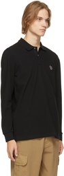 PS by Paul Smith Black Zebra Logo Long Sleeve Polo