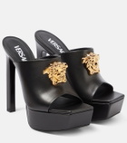 Versace - Medusa leather platform mules