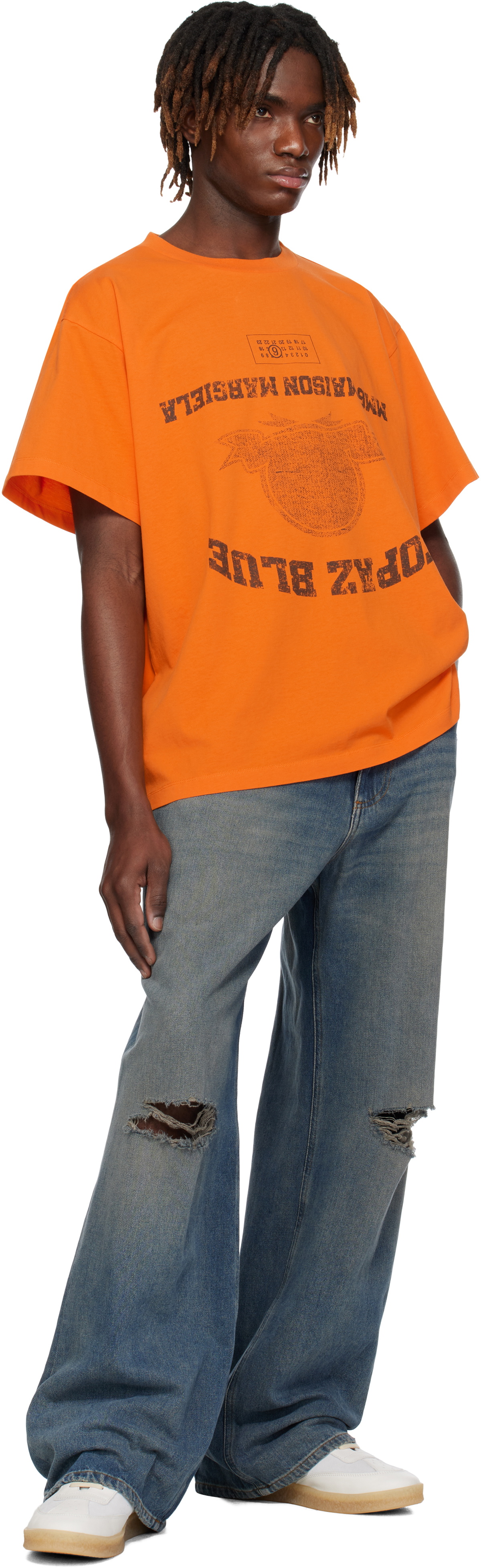 MM6 Maison Margiela Orange Topaz Blue T-shirt MM6 Maison