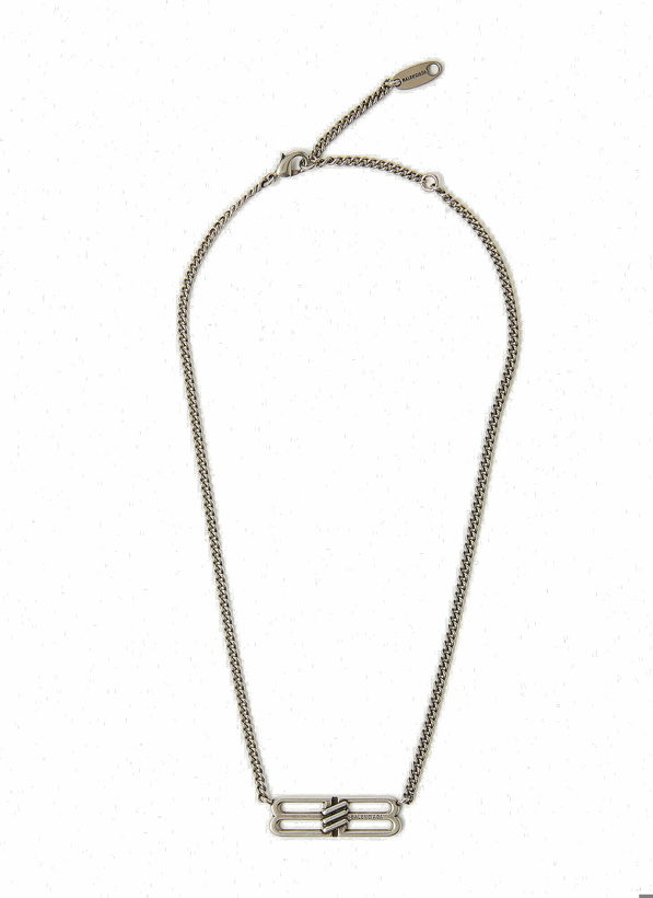 Photo: License BB Logo Stud Necklace in Silver