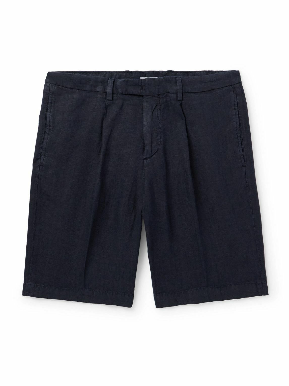 Boglioli - Straight-Leg Linen Shorts - Blue