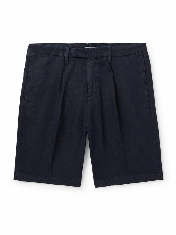 Photo: Boglioli - Straight-Leg Linen Shorts - Blue
