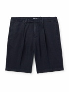 Boglioli - Straight-Leg Linen Shorts - Blue
