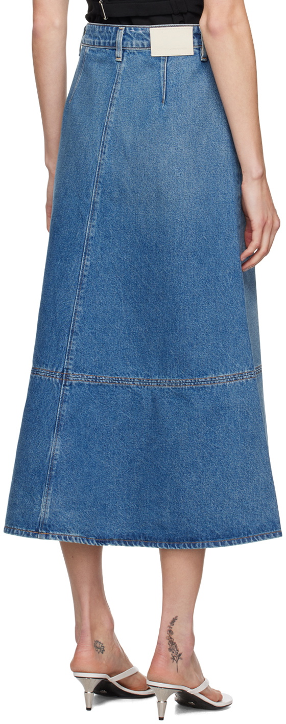 Citizens of Humanity Blue Cassia Denim Midi Skirt