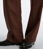 Blazé Milano Fox checked virgin wool straight pants