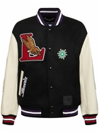 LANVIN Wool Varsity Jacket with Leather Sleeves
