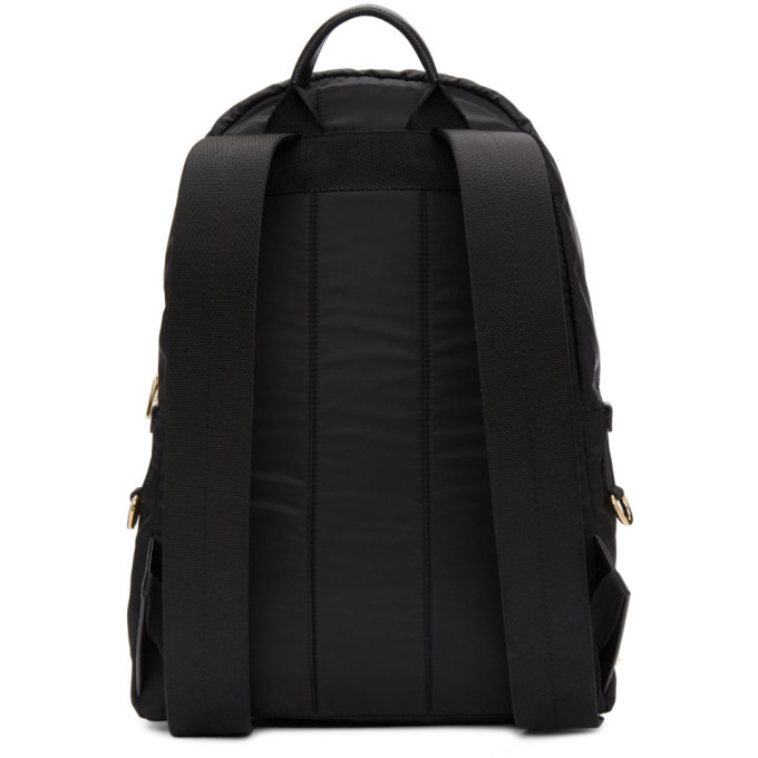 Dolce and Gabbana Black Studded Logo Backpack Dolce & Gabbana