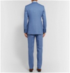 Husbands - Blue Slim-Fit Linen Suit - Blue