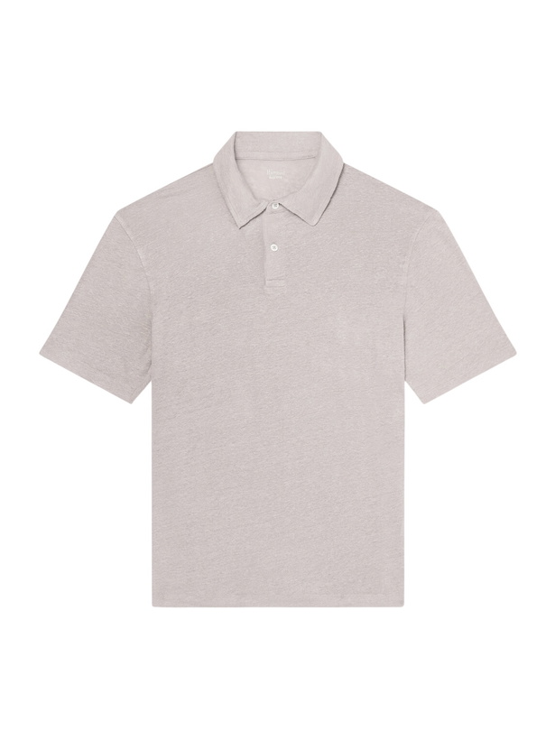 Photo: Hartford - Knitted Linen Polo Shirt - Gray