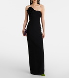 Roland Mouret Floral asymmetric corset gown