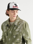 Rhude - Americana Logo-Embroidered Cotton-Twill and Mesh Trucker Hat