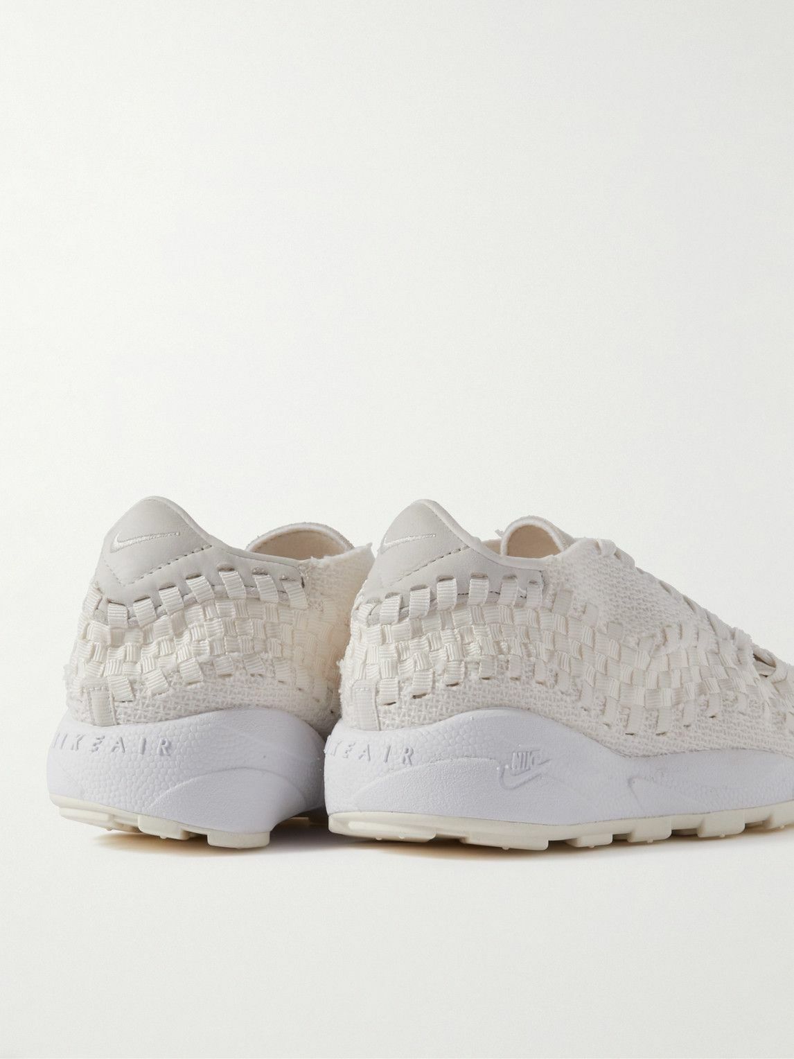 NIKE★Air Footscape suede and woven low-top trainers Nike - Air Footscape Suede-Trimmed Woven Webbing and Mesh