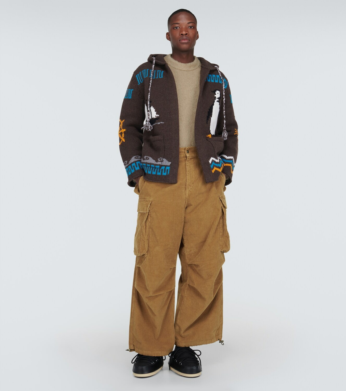 Alanui Velvet corduroy cargo pants