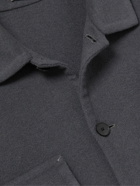 Mr P. - Double-Faced Splitable Cashmere and Virgin Wool-Blend Overshirt - Gray