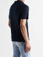 NN07 - Ryan Cotton and Linen-Blend Polo Shirt - Blue