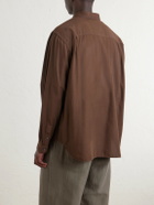 ATON - Cotton and Silk-Blend Shirt - Brown