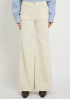 Nili Lotan Florence Flared-leg Corduroy Trousers Beige