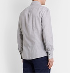 Brunello Cucinelli - Slim-Fit Cutaway-Collar Cotton Shirt - Gray