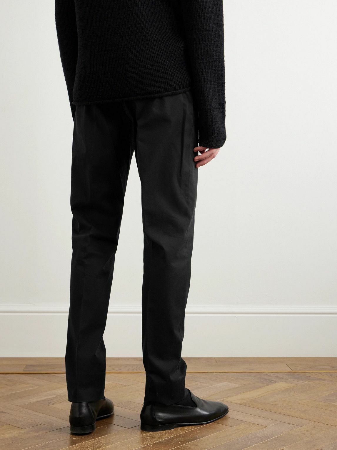 ZEGNA Slim-Fit Stretch-Cotton Twill Trousers for Men