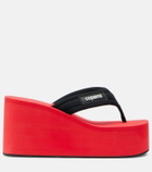 Coperni Logo platform thong sandals