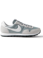 Nike - Air Pegasus 83 Suede and Leather-Trimmed Shell Sneakers - Gray