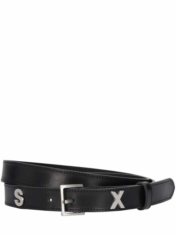 Photo: MARTINE ROSE 2.5cm Sex Letters Leather Belt