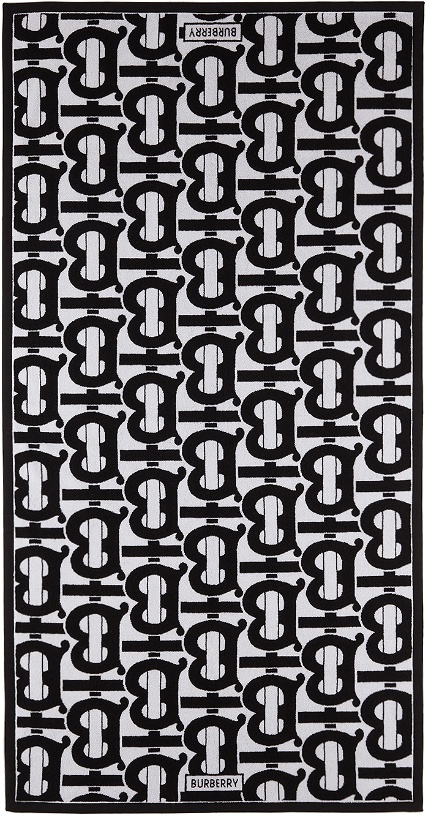 Photo: Burberry Black & White Monogram Cotton Towel