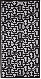 Burberry Black & White Monogram Cotton Towel