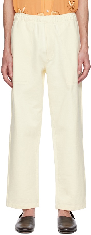Photo: Bode Off-White Three-Pocket Sweatpants