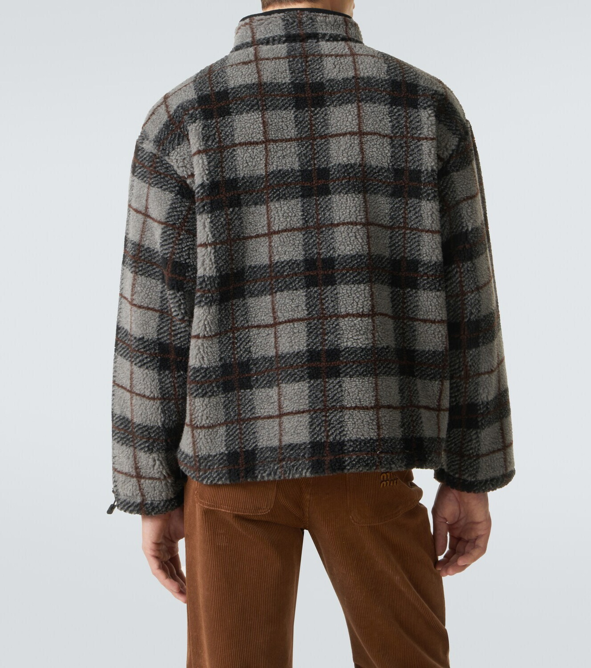 Miu Miu Checked teddy jacket