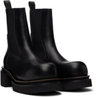 Rick Owens Black Temple Beatle Bogun Chelsea Boots