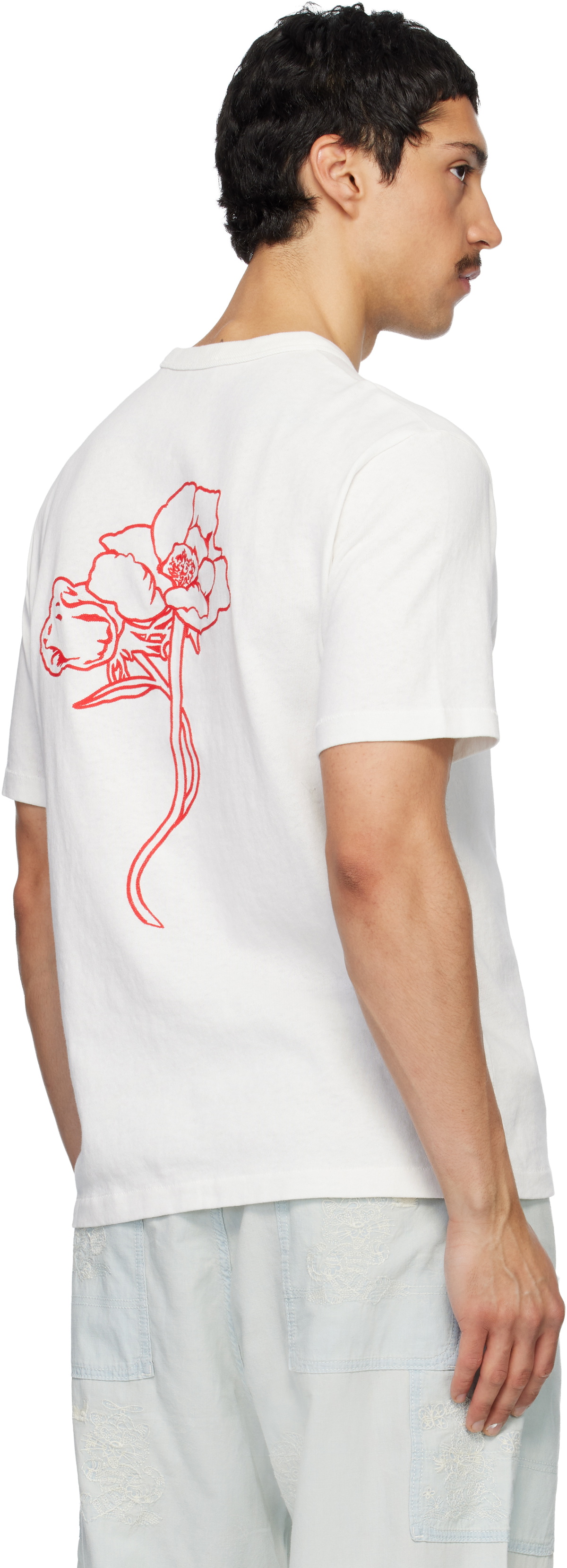 Kenzo Off-White Kenzo Paris 'KENZO Archive Rose' Embroidered T-shirt
