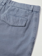 Brunello Cucinelli - Straight-Leg Cotton-Twill Shorts - Blue