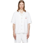 Casablanca White Towelling Monogram Short Sleeve Shirt