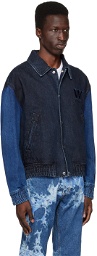 Wooyoungmi Navy Varsity Denim Jacket