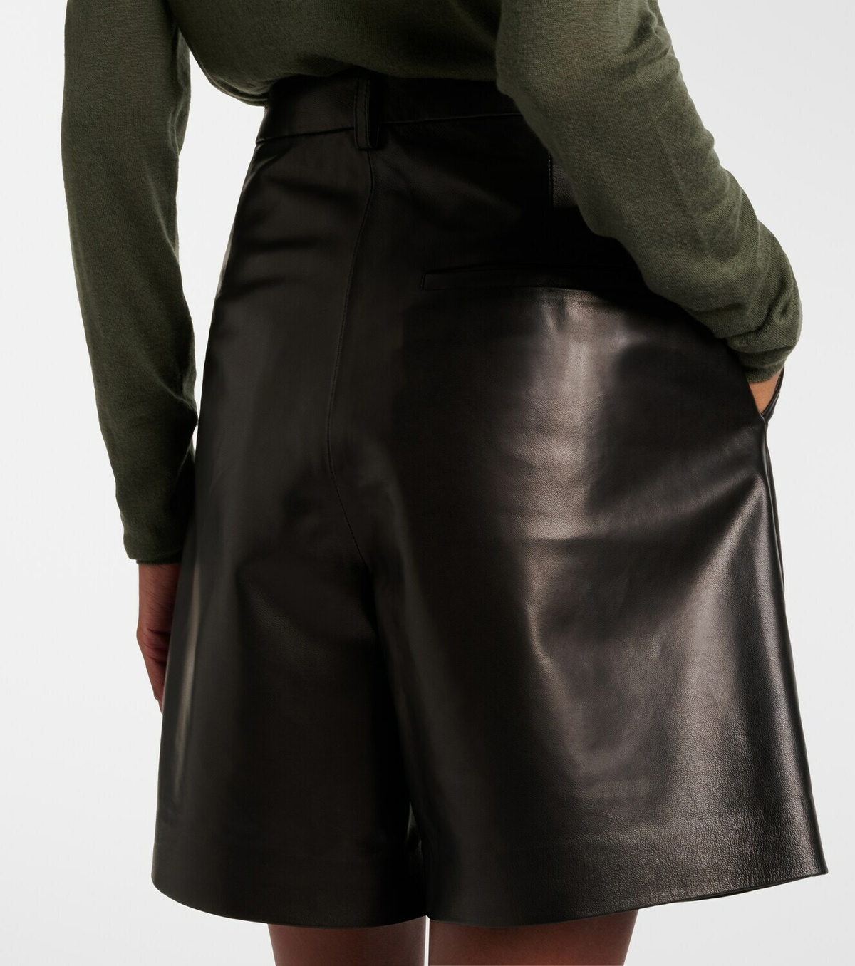 Joseph Suze leather shorts