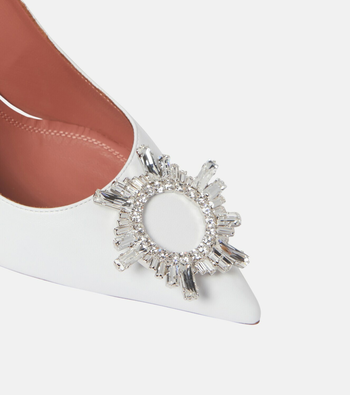 Amina Muaddi Begum embellished leather pumps