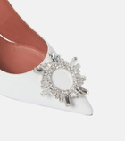 Amina Muaddi Begum embellished leather pumps