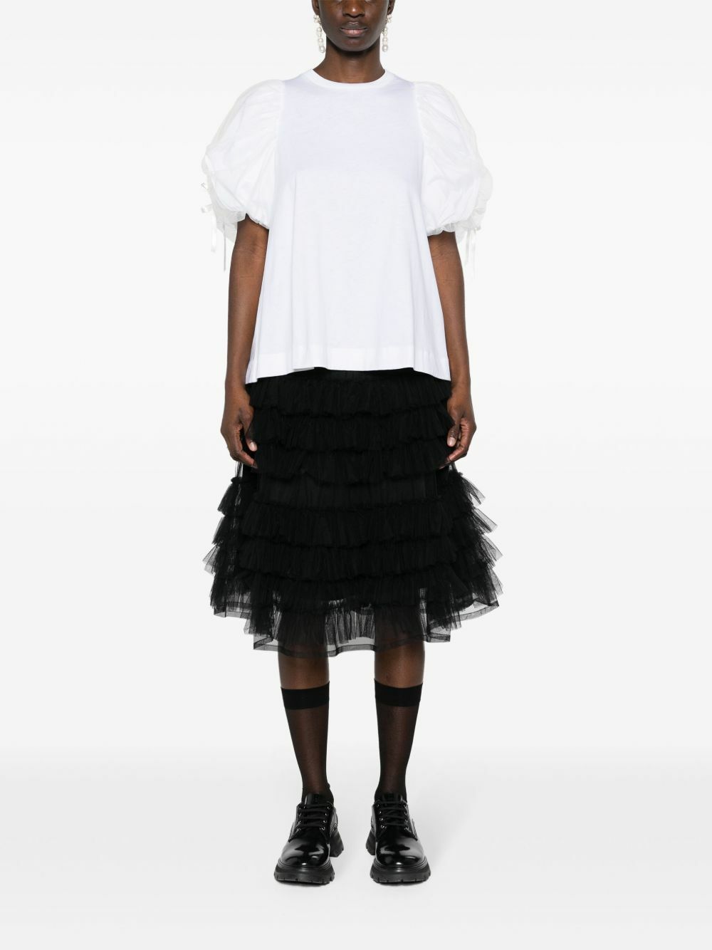 Molly Goddard Black Iris Tiered Tulle Skirt