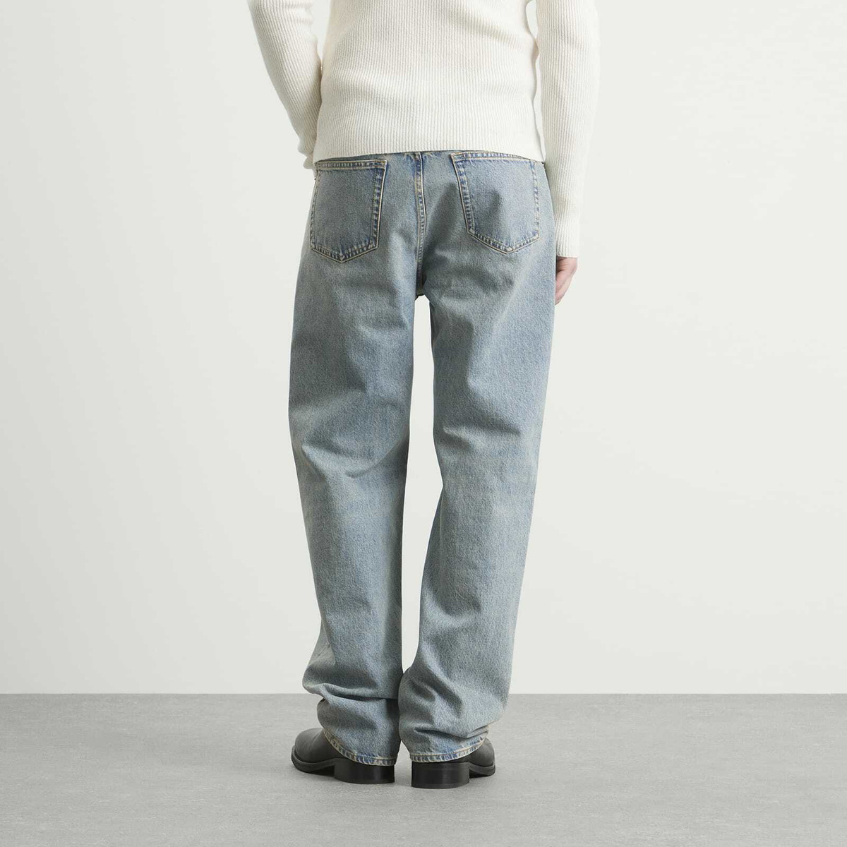 Maison Margiela Men's Taped Waist Denim Jeans in Ice Blue
