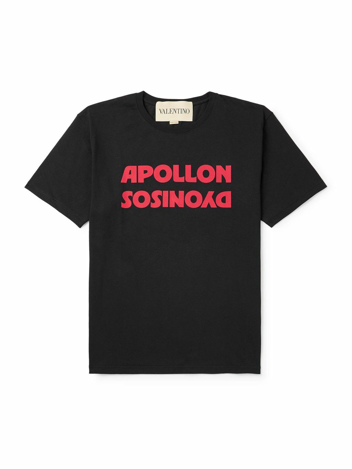 Valentino Garavani - Printed Cotton-Jersey T-Shirt - Black