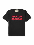 Valentino Garavani - Printed Cotton-Jersey T-Shirt - Black