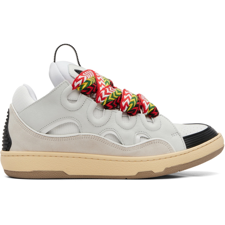 Photo: Lanvin White Curb Sneakers