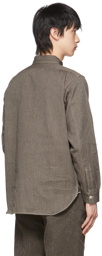 Taiga Takahashi Brown Cotton Shirt