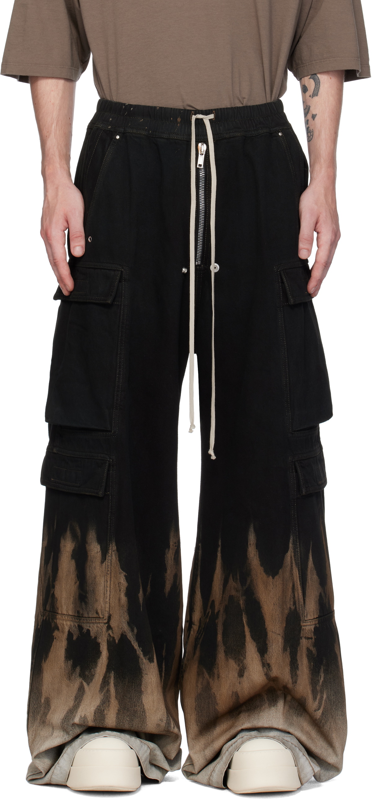 Pantalon Cargo DRKSHDW Rick Owens Taille L Noir - Coton, Taille 34 Pouces, Neuf Sans étiquettes