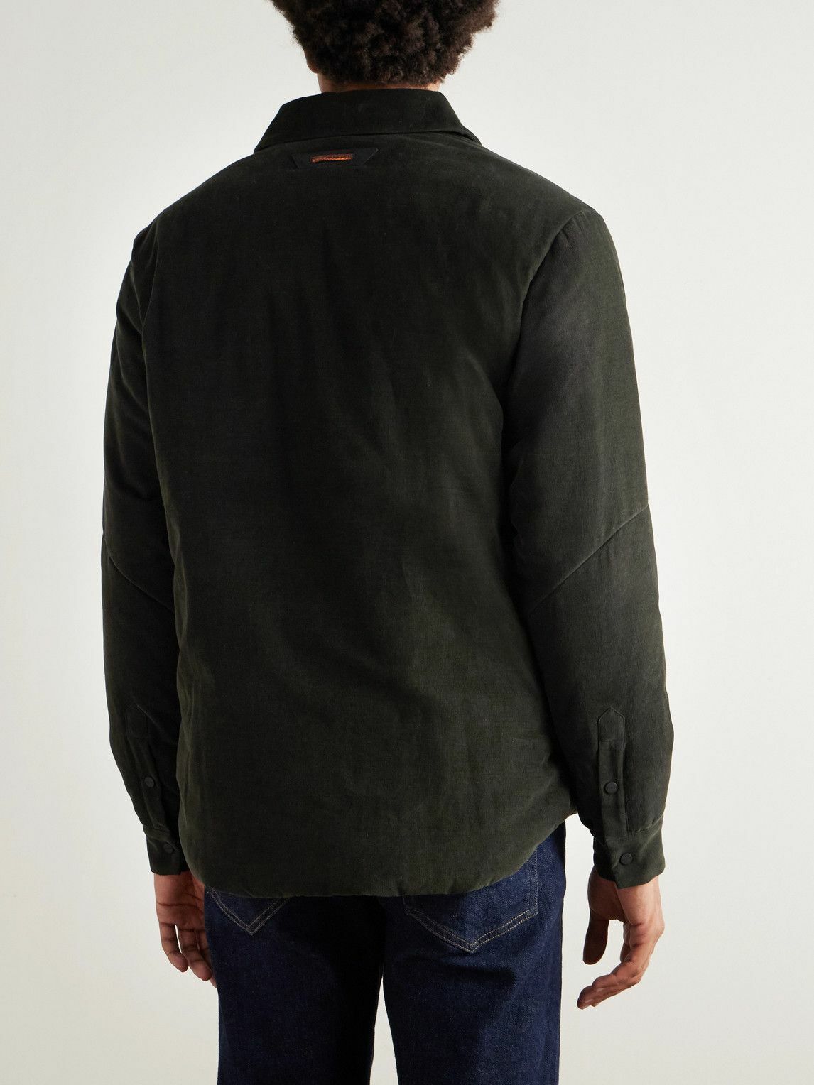 SEASE - Gate 2.0 Padded Cotton-Corduroy Overshirt - Green