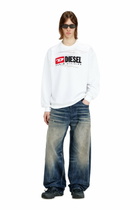 Diesel Sweatshirt with devorèe floating threads - Sweaters Mens in White